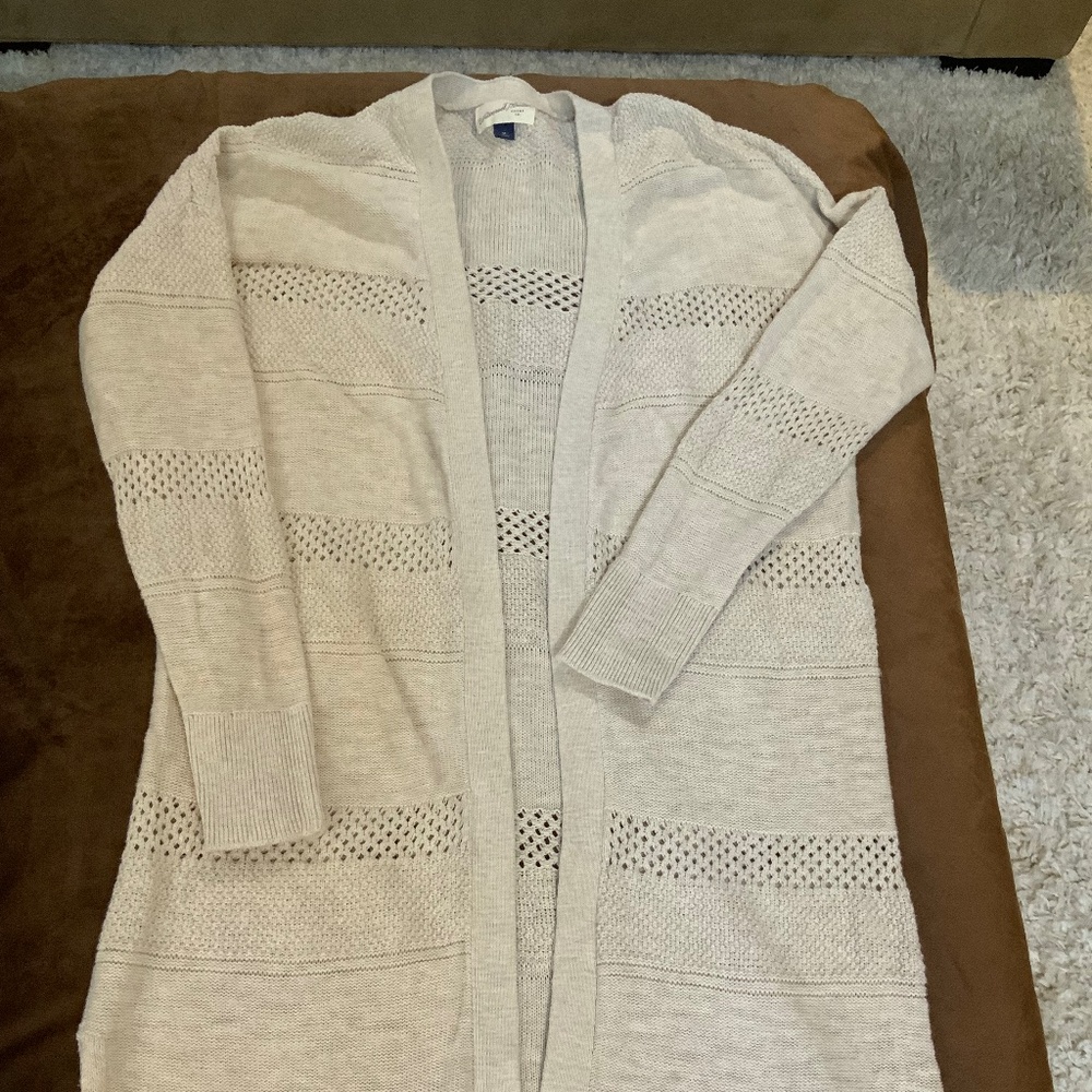 Universal Thread Light Beige Cotton Duster Sz M W… - image 1